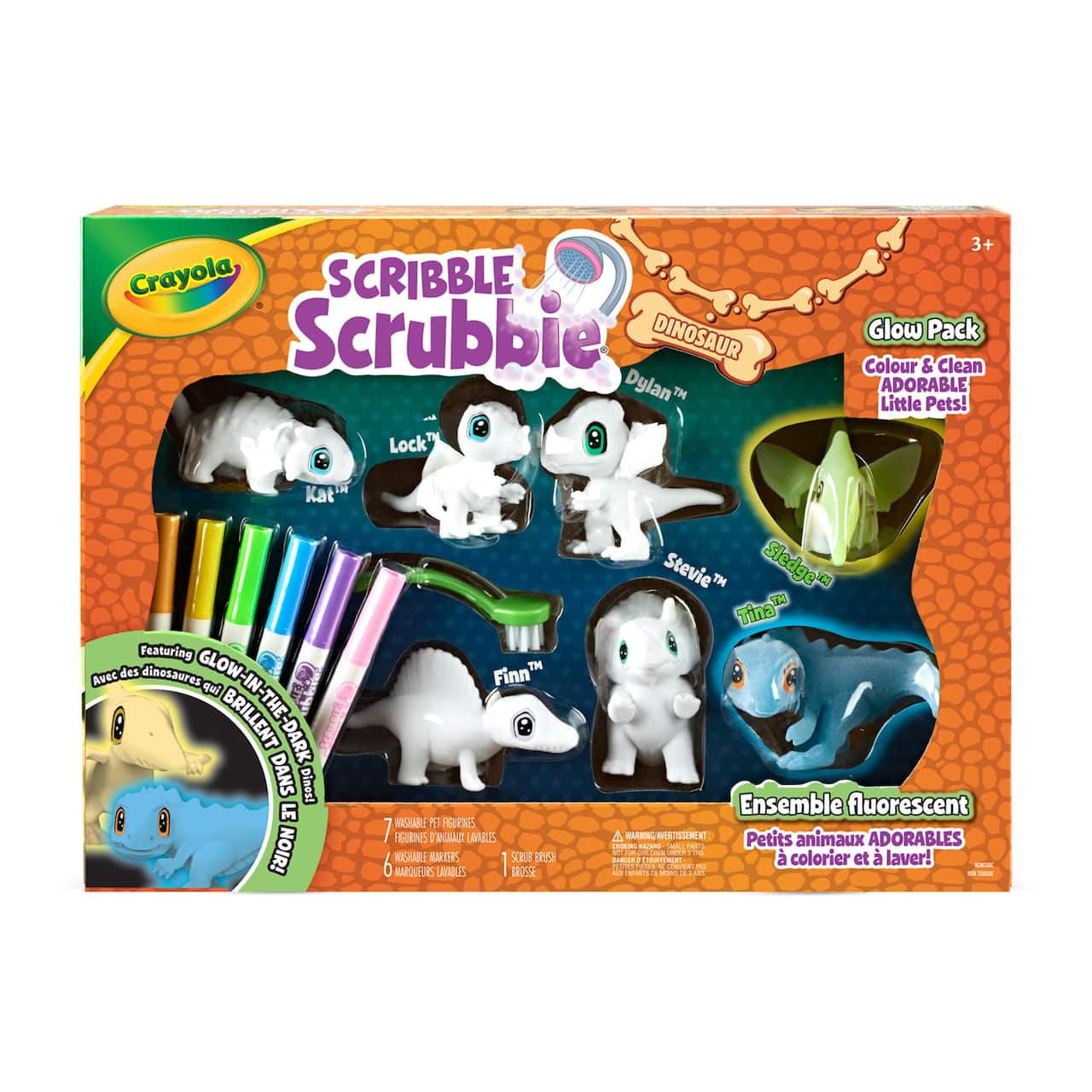 Crayola® Scribble Scrubbie® Dinosaur Glow Pack Set